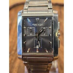 Kenneth Cole KC3713 Reaction Chronograph 33mm Tank Stainless Steel Men's Watch